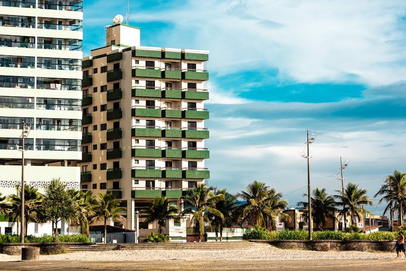 Apartamento en playa durante temporada alta
