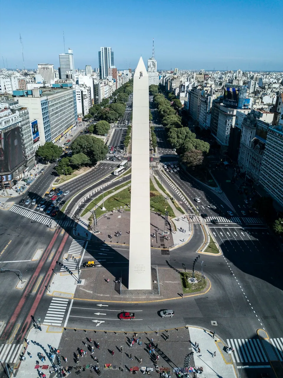 Vista aérea del Obelisco y Buenos Aires